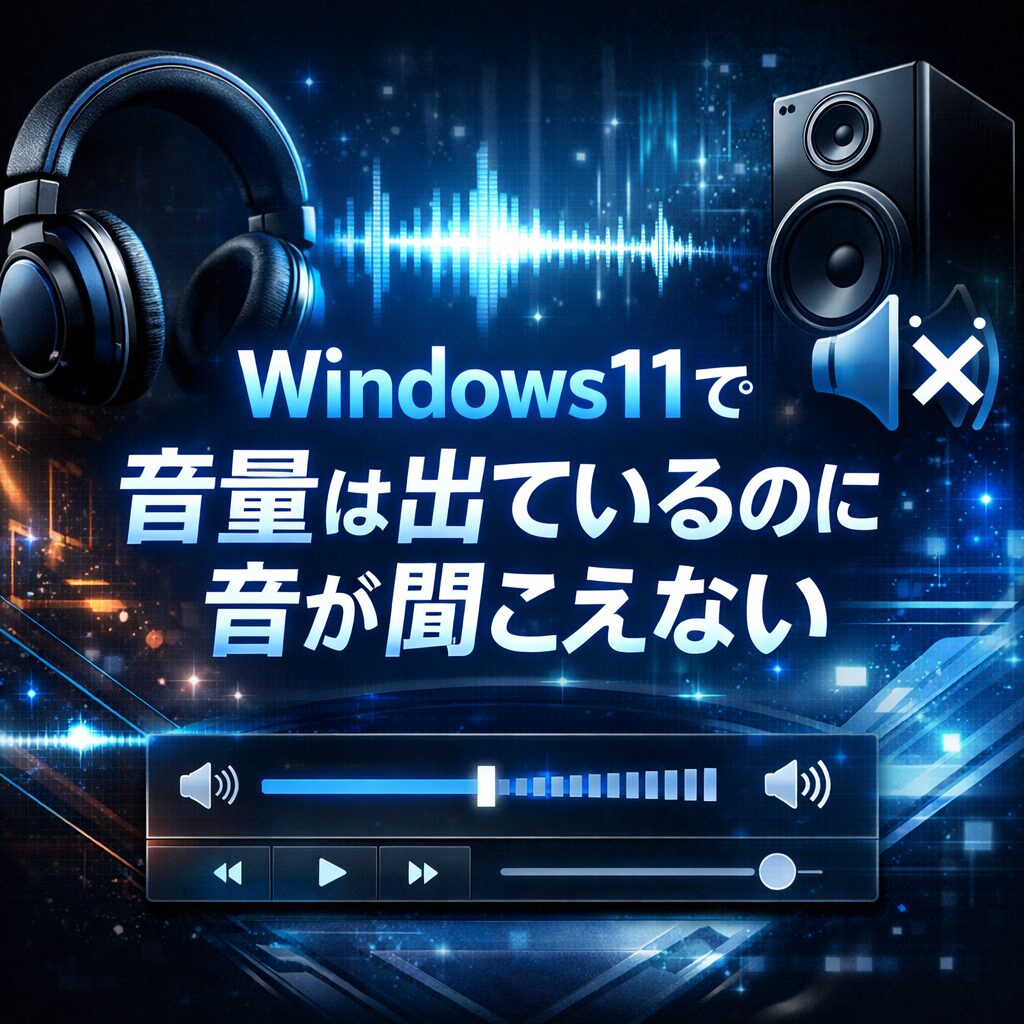Windows11で音量は出ているのに音が聞こえない原因