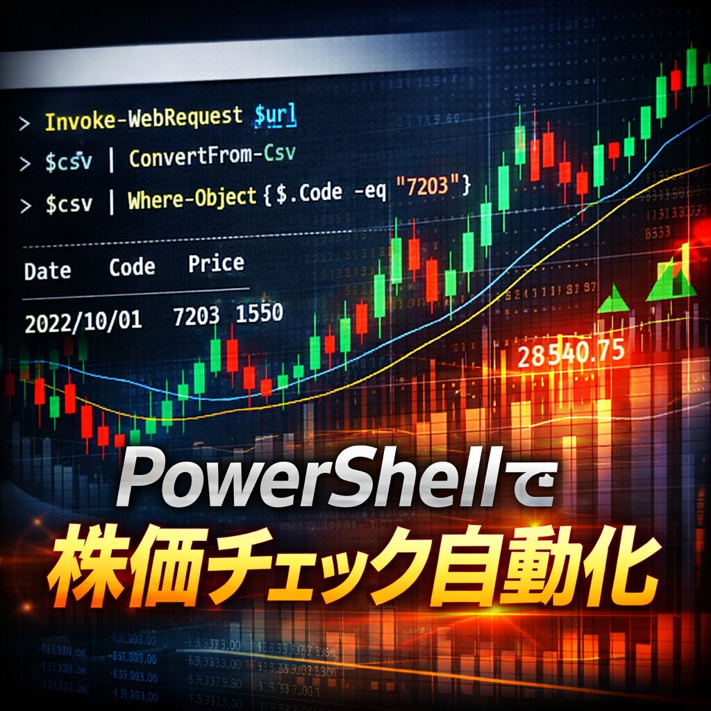 PowerShellで株価チェックを自動化する方法