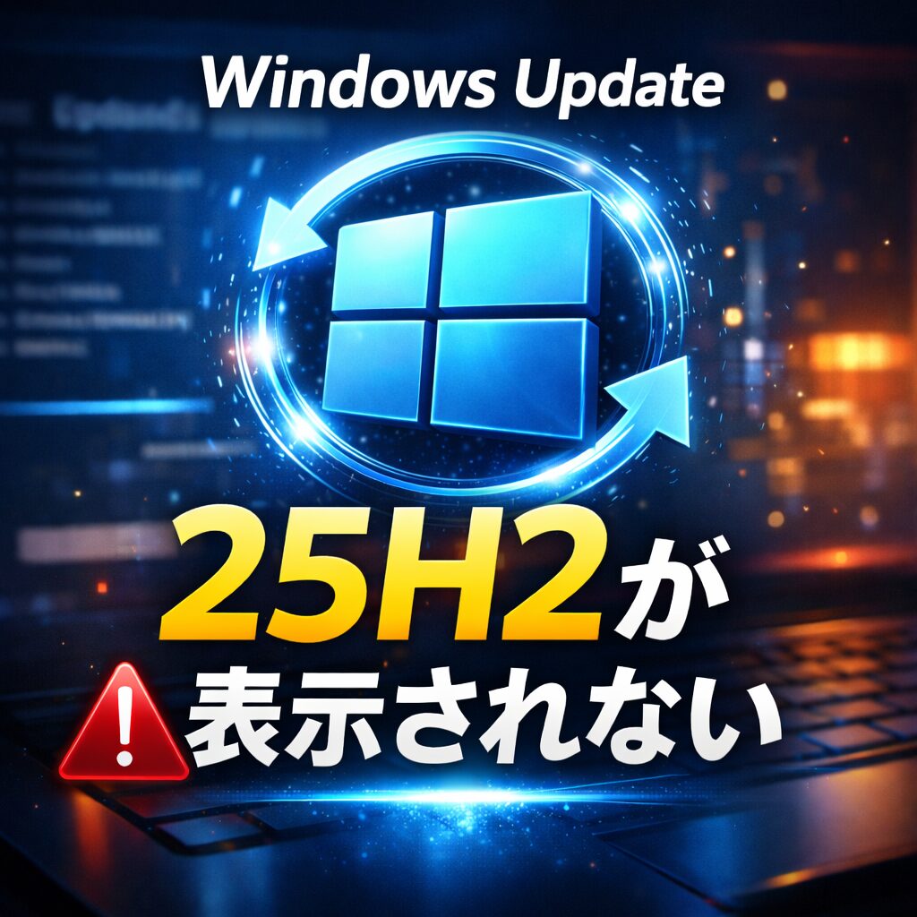 Windows Updateに25H2が表示されない原因と対処法