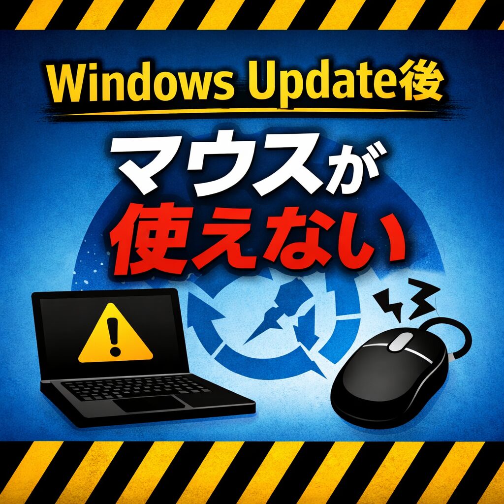 Windows Update後にマウスが使えなくなった時の対処手順【Windows11】