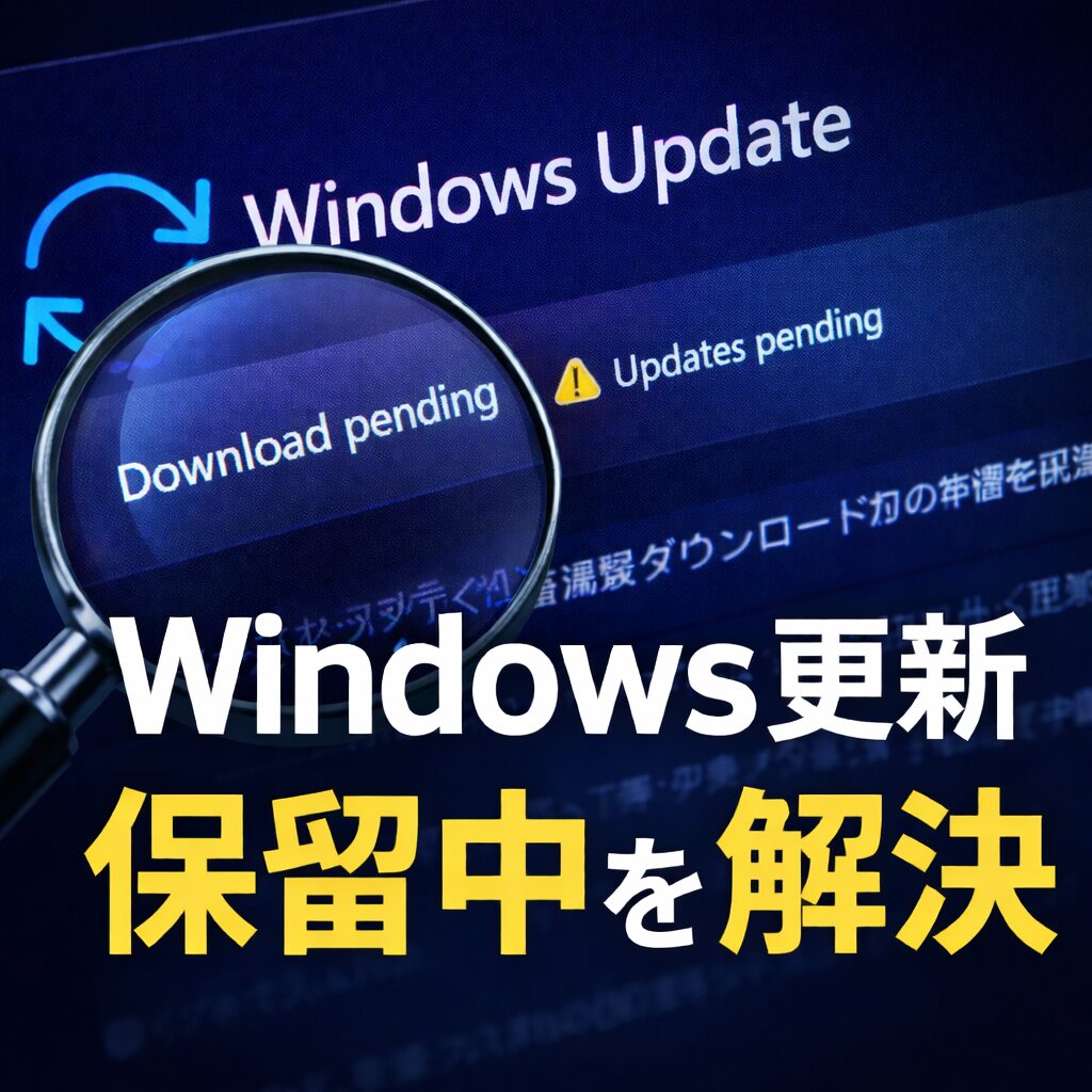 Windowsで保留中の更新プログラムをインストールする方法｜進まない原因と対処法