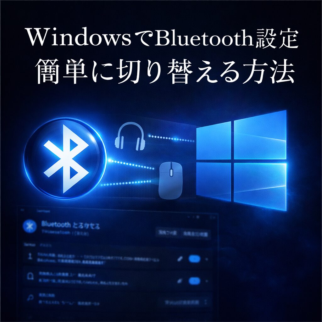 WindowsでBluetooth設定を簡単に切り替える方法｜接続先変更・オンオフ手順