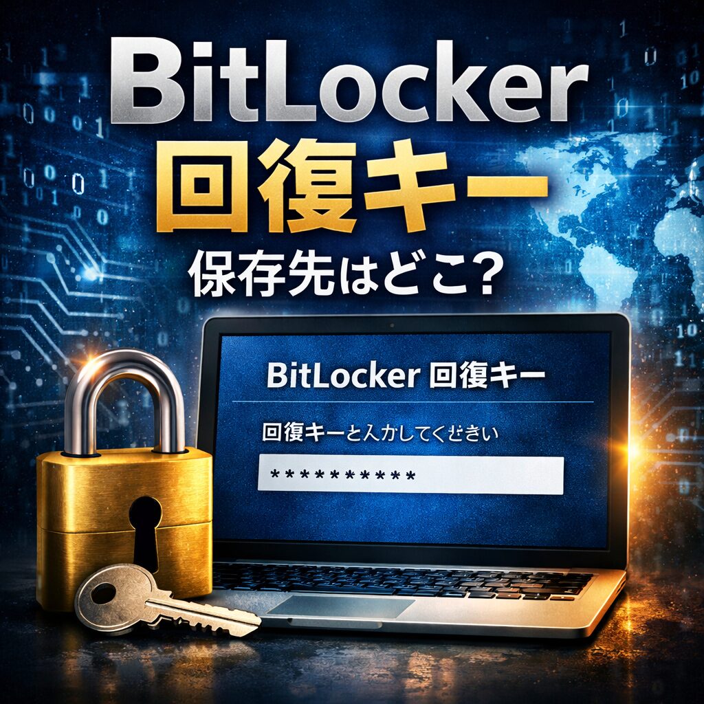 BitLocker回復キーはどこに保存される？保存先まとめ