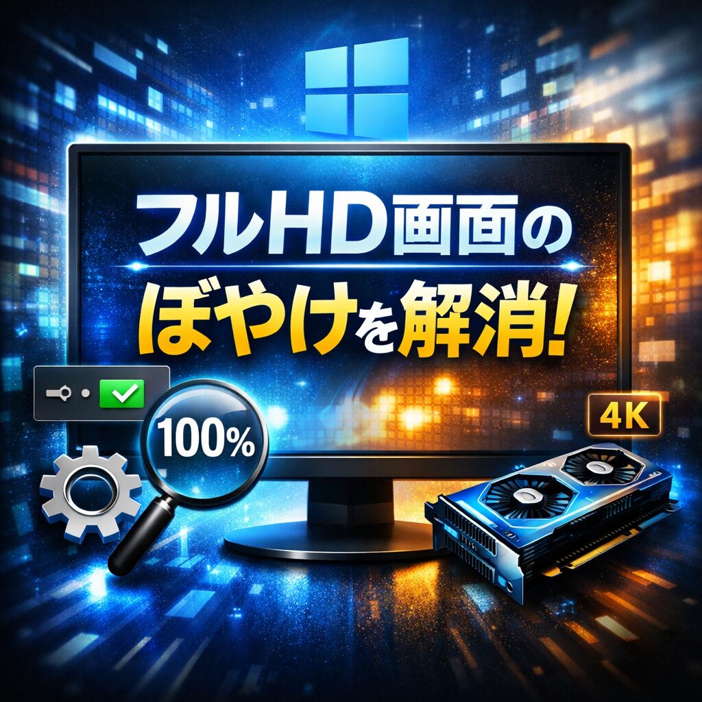 Windows11でフルHDモニターがぼやける原因と今すぐできる解決策