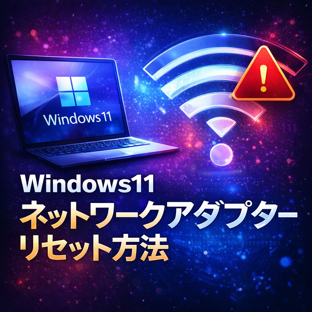 Windows11 ネットワークアダプターのリセット方法｜繋がらない時の最終手段