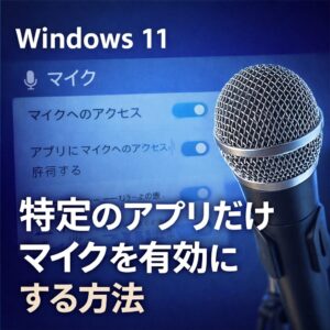 特定のアプリだけマイクを有効にする方法（Windows 11対応）