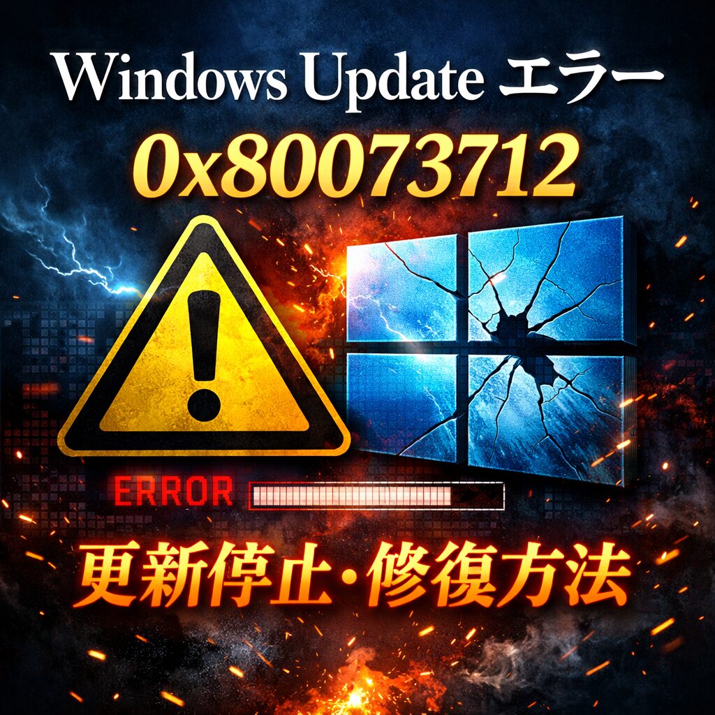 Windows Update エラー 0x80073712 の対処法｜破損した更新ファイルの修復方法