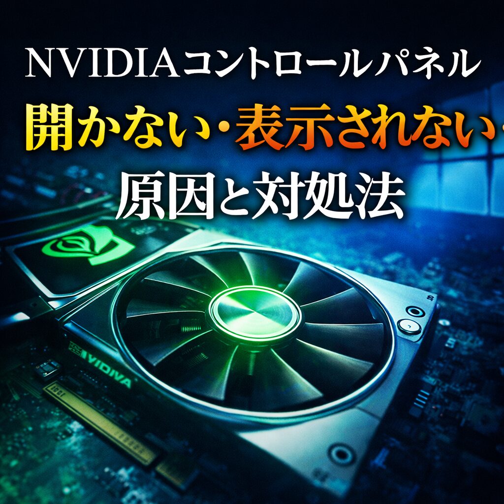 NVIDIAコントロールパネルの開き方｜表示されない・起動しない時の対処法【Windows 11対応】