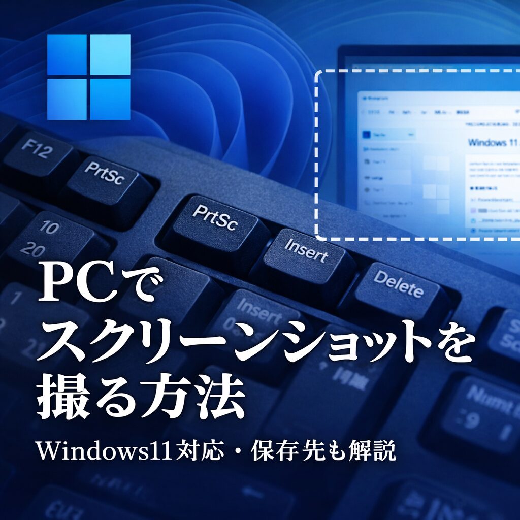 PCでスクリーンショットを撮る方法｜Windows11対応・保存先も解説