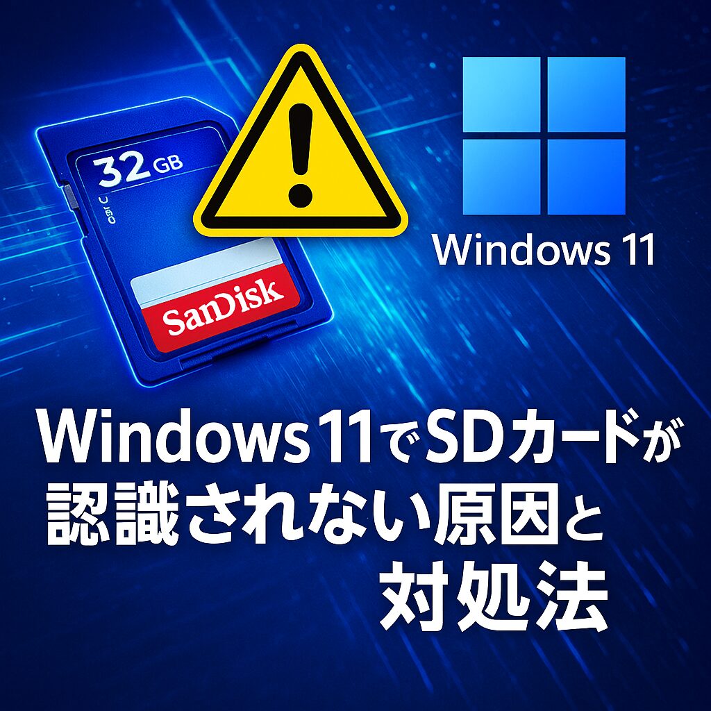 Windows11でSDカードが認識しない原因と今すぐできる対処法まとめ