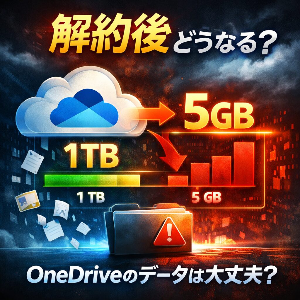 Microsoft 365解約でOneDriveの容量や保存データはどうなる？
