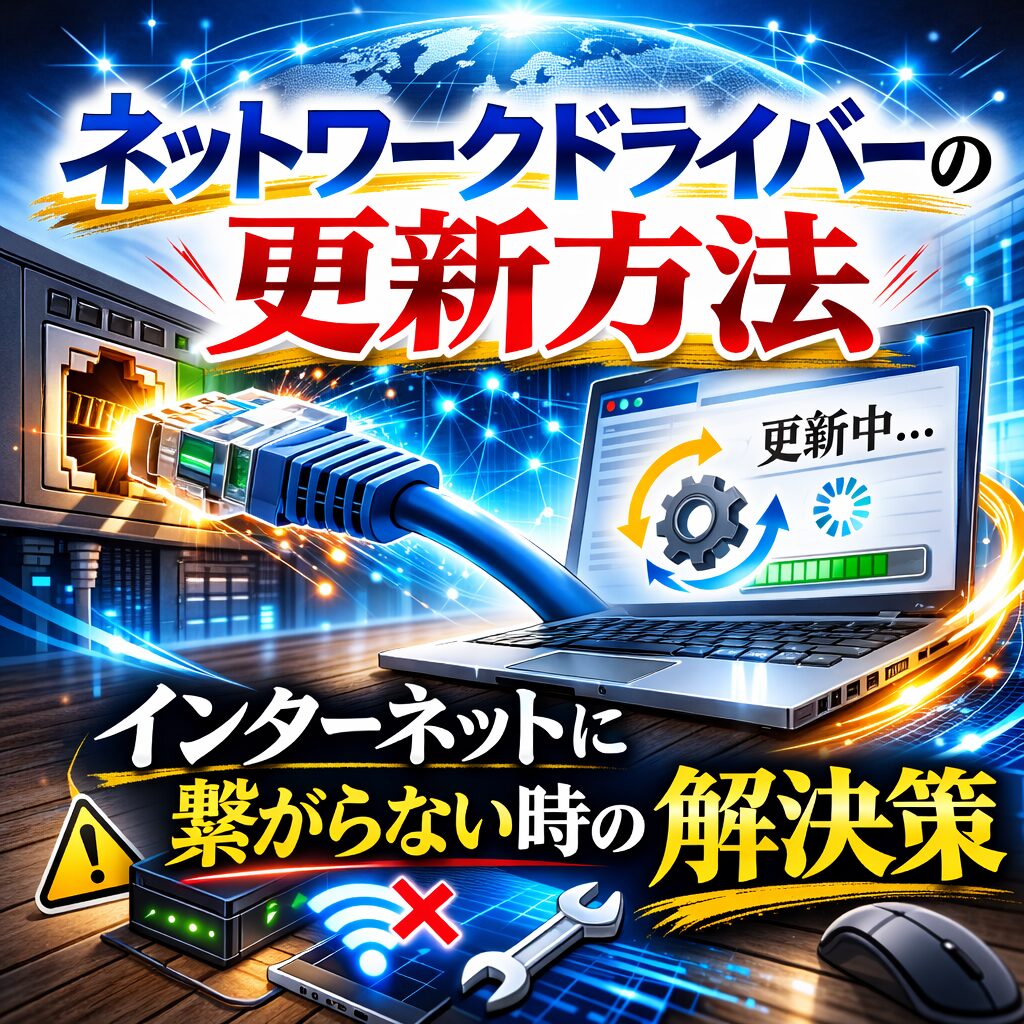 ネットワークドライバーの更新方法｜インターネットに繋がらない時の解決策