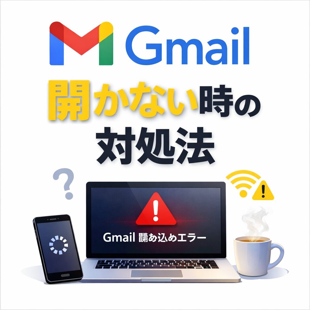 Gmail が開かない・読み込まない原因と対処法