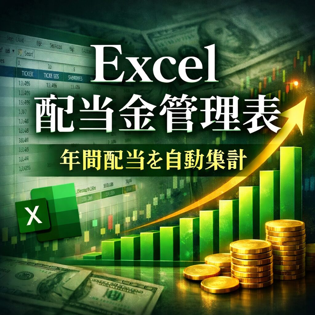 Excelで配当金管理表を作る方法|年間配当を自動集計【Microsoft 365】