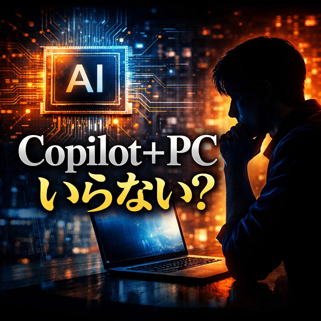 Copilot+ PC買ったけど「これいらんわ」ってなった瞬間10選
