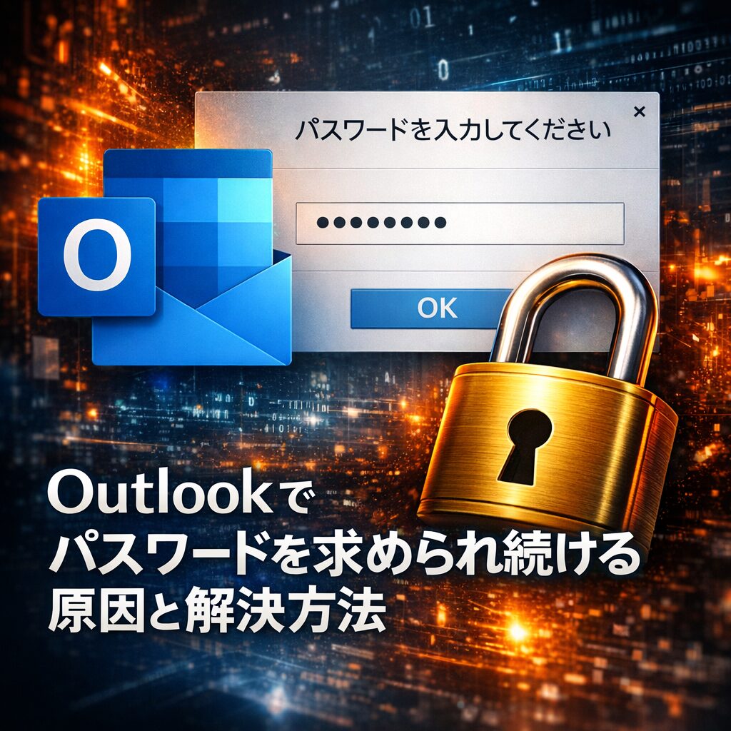 Outlookでパスワードを求められ続ける原因と解決方法