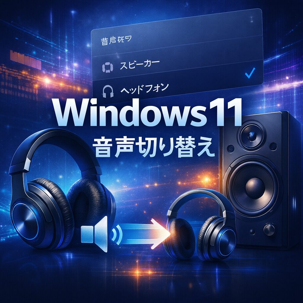 Windows11でヘッドホンとスピーカーを切り替える方法