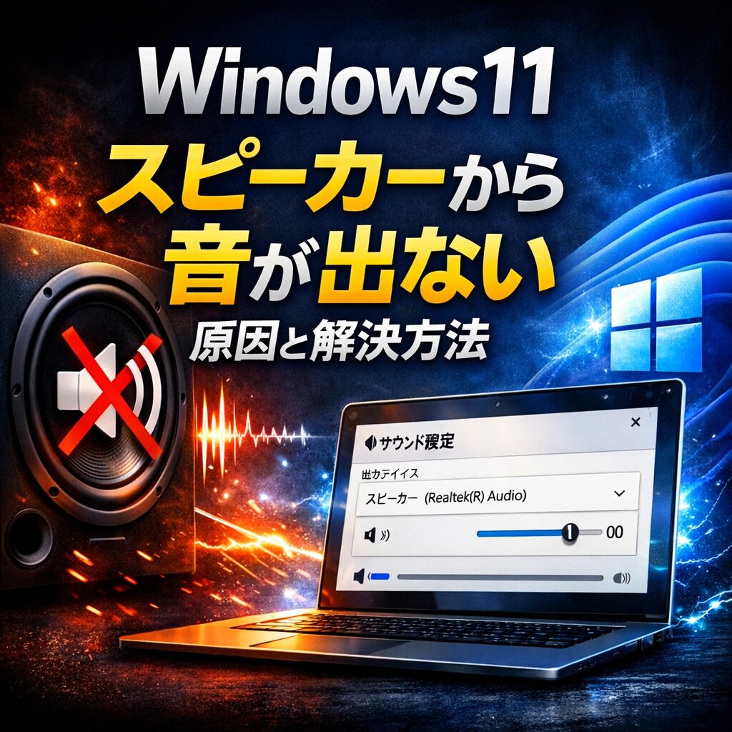 Windows11でスピーカーから音が出ない原因と解決方法