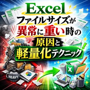 Excel：ファイルサイズが異常に重い時の原因と軽量化テクニック