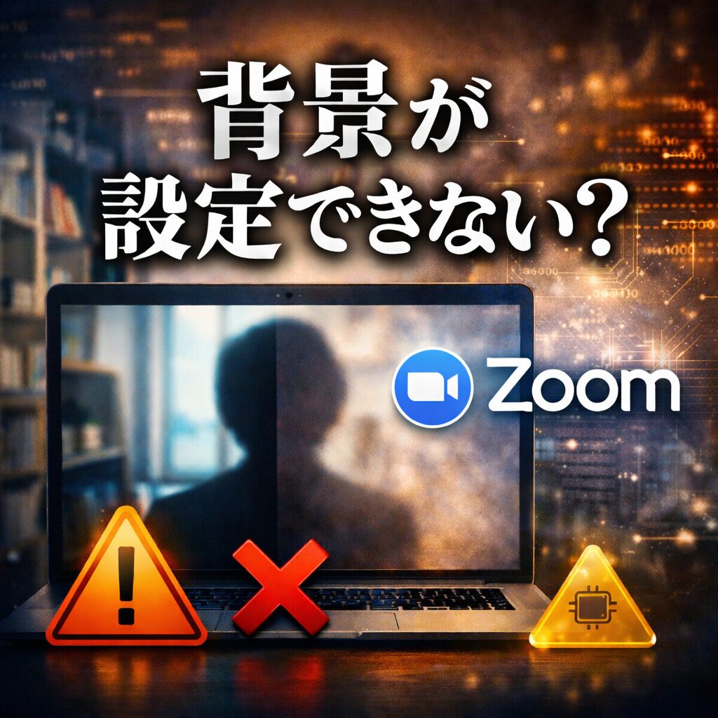 Zoomで背景が設定できない・ぼやけない原因と解決策