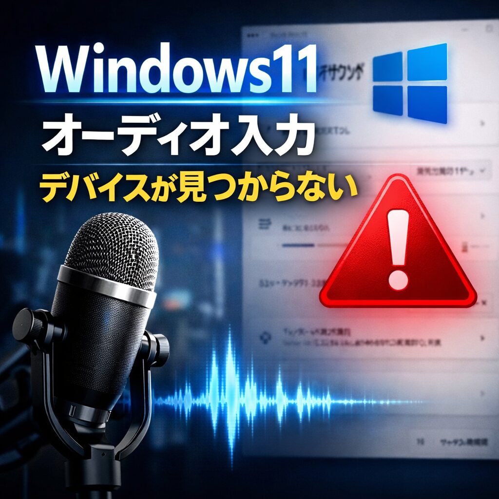 Windows11でオーディオ入力デバイスが見つからない原因と対処法まとめ