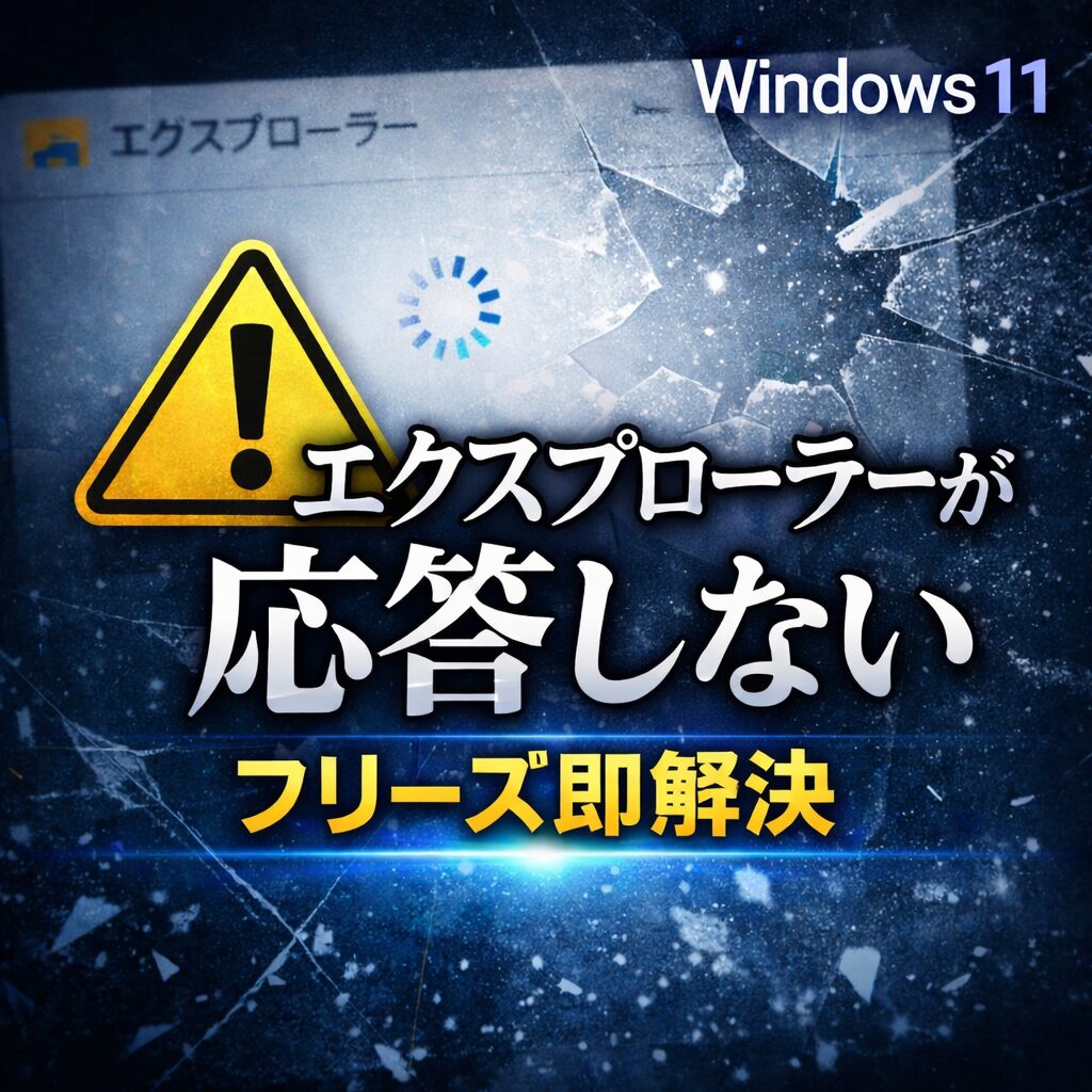 Windows 11でエクスプローラーが応答しない原因と対処法｜フリーズを即解決