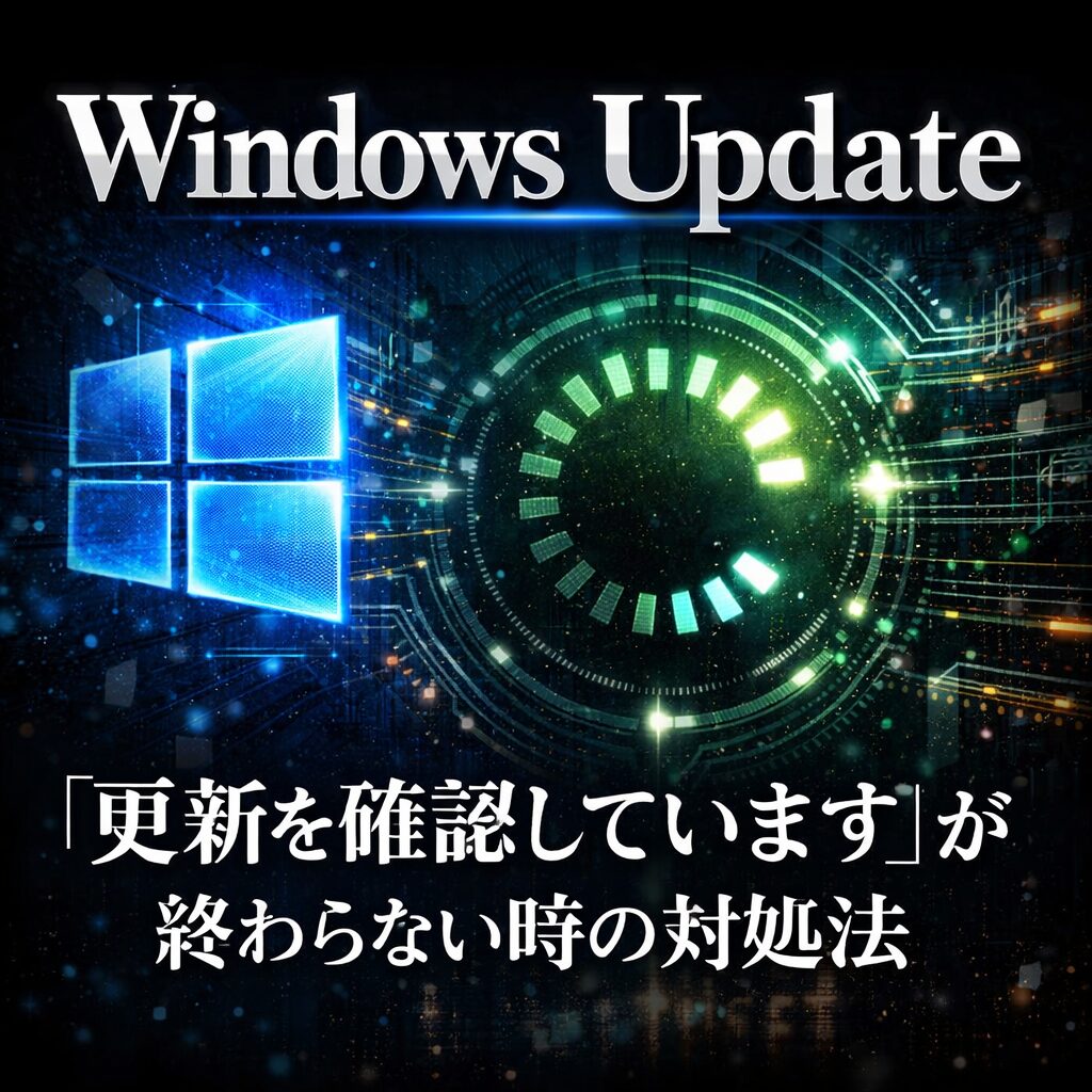 Windows Updateで「更新を確認しています」のまま終わらない時の対処法