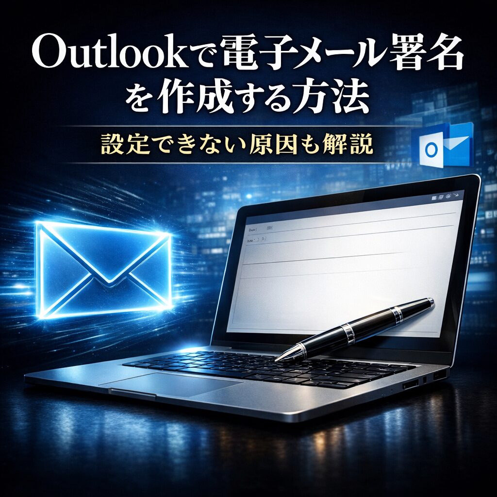 Outlookで電子メール署名を作成する方法｜設定できない原因も解説