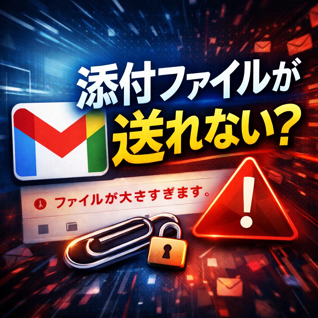Gmailで添付ファイルが送れない原因｜容量制限と対処法