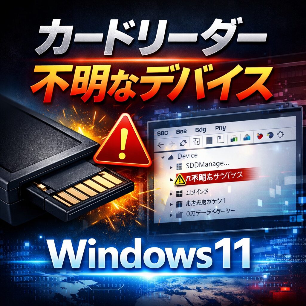 カードリーダーが「不明なデバイス」になる原因と対処法【Windows11】