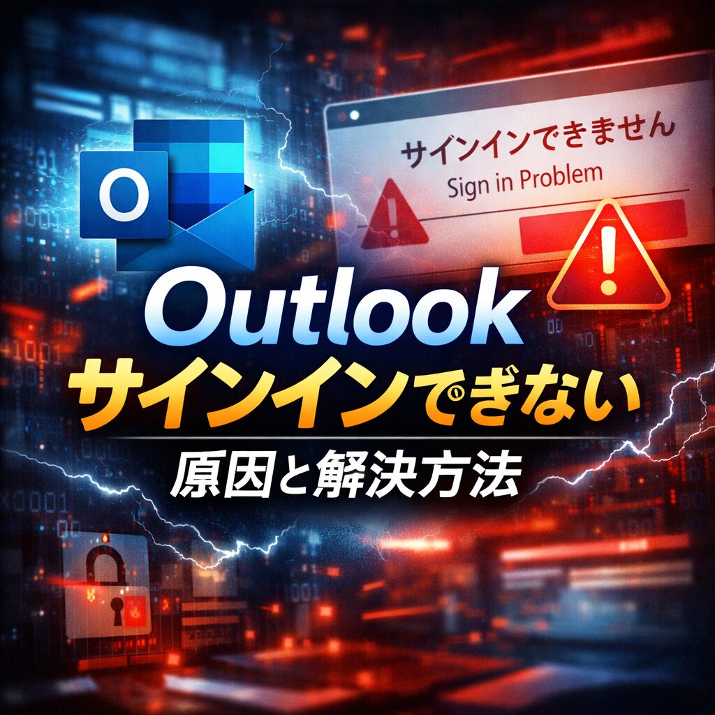 Outlook sign inができない原因と解決方法|Microsoft 365ログインエラー対策