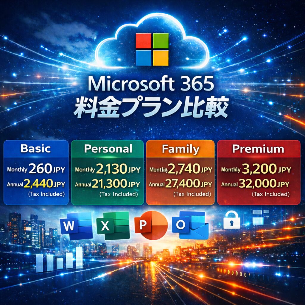 Microsoft 365の料金プラン比較【2026年最新版】