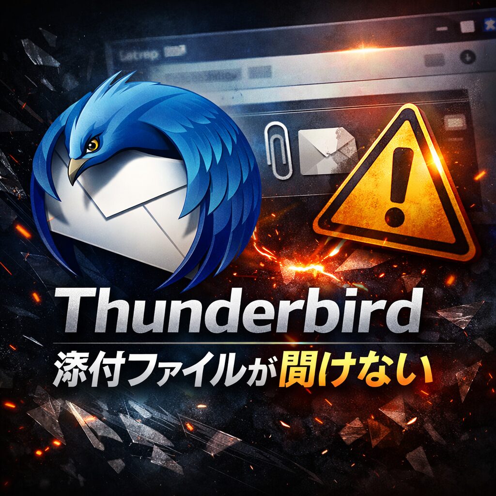 Thunderbirdで添付ファイルが開けない時の対処法