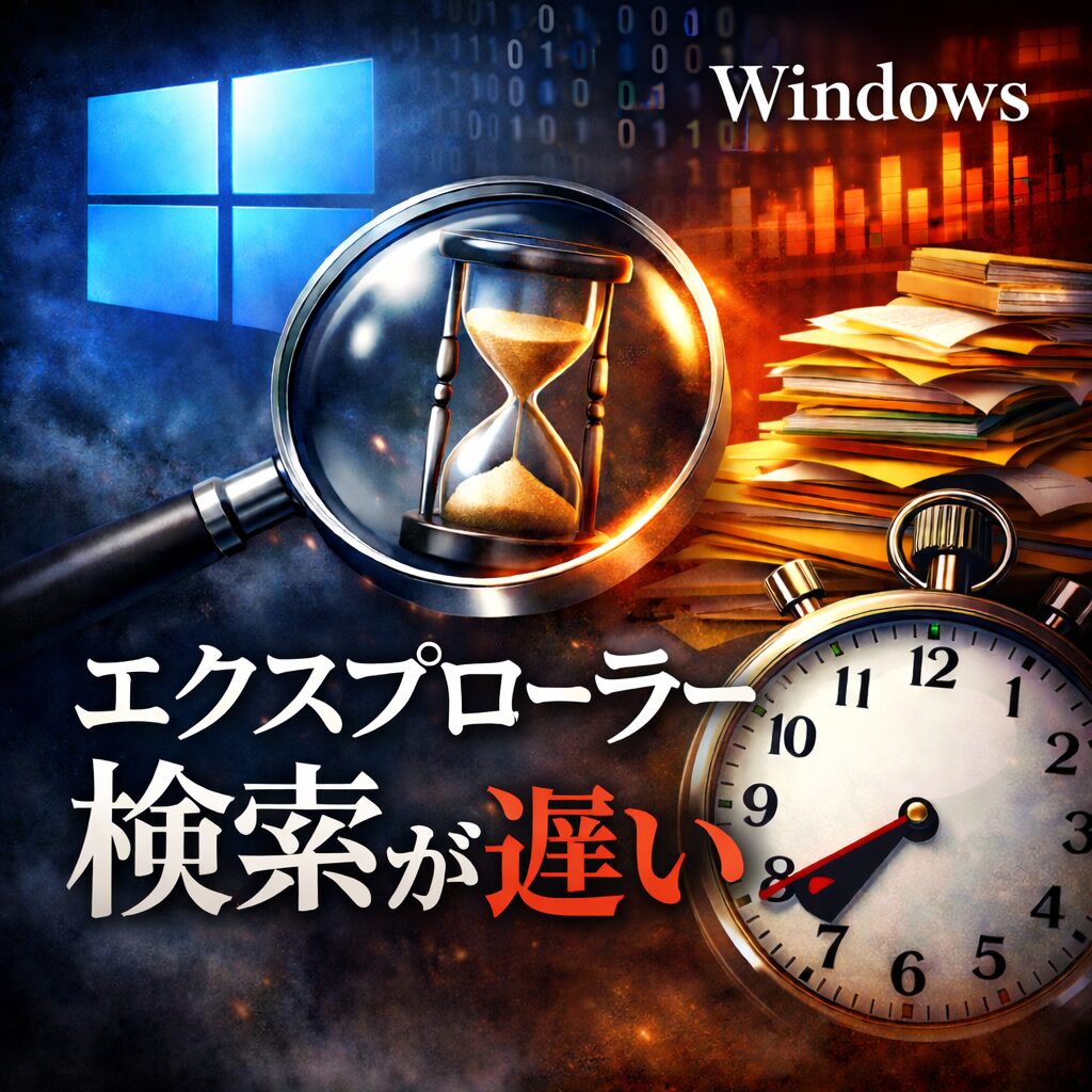 Windows エクスプローラーの検索が遅い原因と対処法