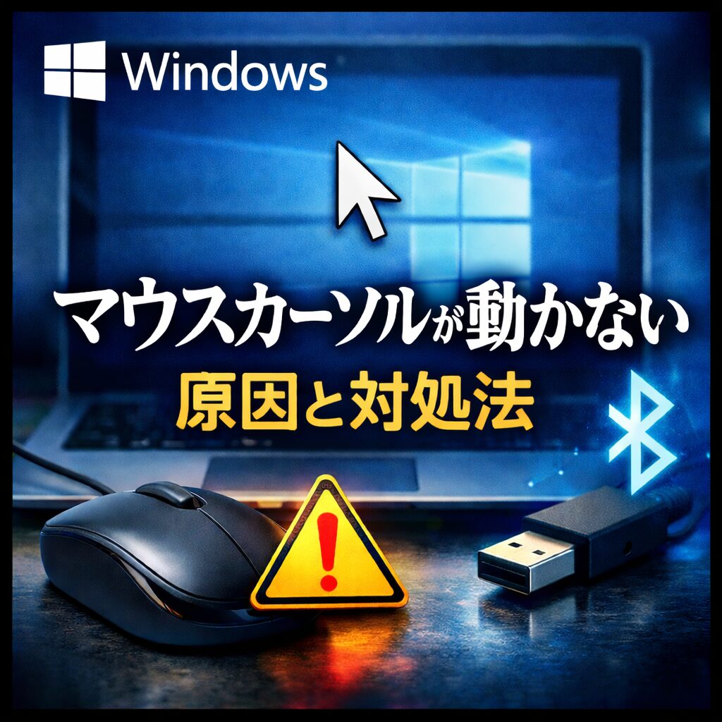 マウスカーソルが動かない原因と対処法｜Windowsで急に操作できない時の解決方法