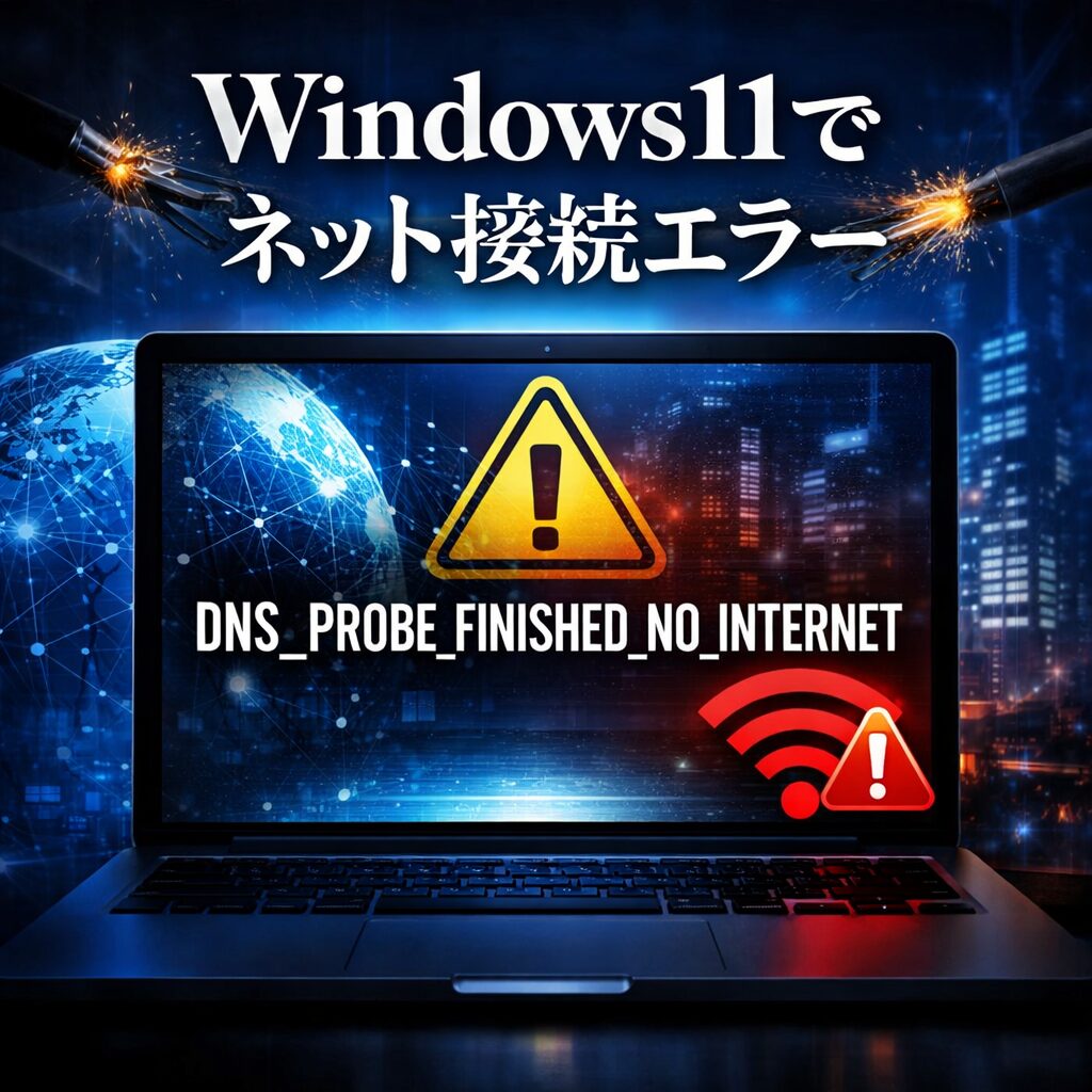 Windows11でDNS_PROBE_FINISHED_NO_INTERNETが出る原因と解決方法