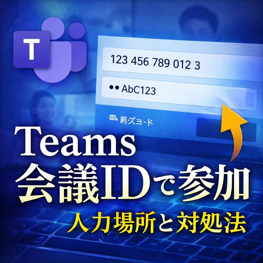 Microsoft Teamsで会議IDから参加する方法｜入力場所・できない場合の対処法