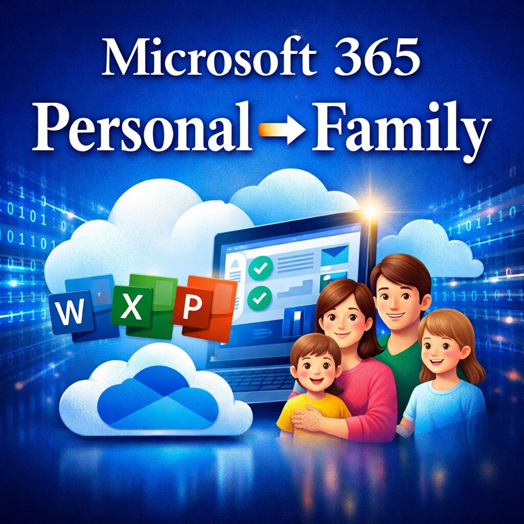 Microsoft 365 Personal から Family へ切り替える方法｜料金・データ移行・注意点まとめ