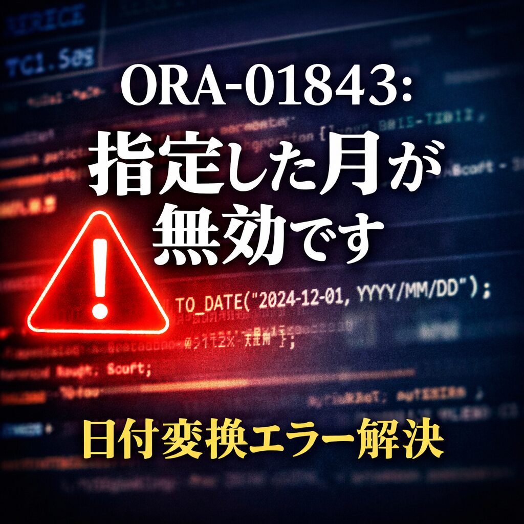 ORA-01843：指定した月が無効です。 の原因と対処法｜日付変換エラーの解決手順