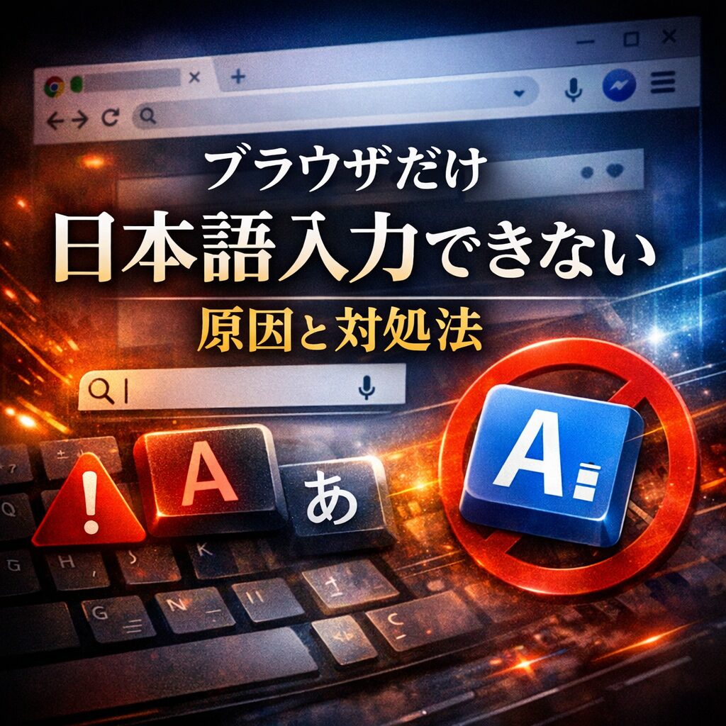 ブラウザだけ日本語入力できない原因と対処法|IMEが効かない時の解決方法【Windows】