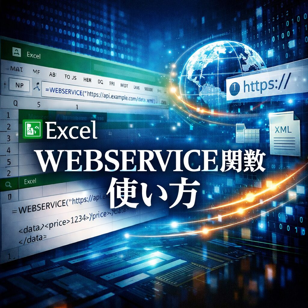 Excel Microsoft 365でWEBSERVICE関数を使う方法