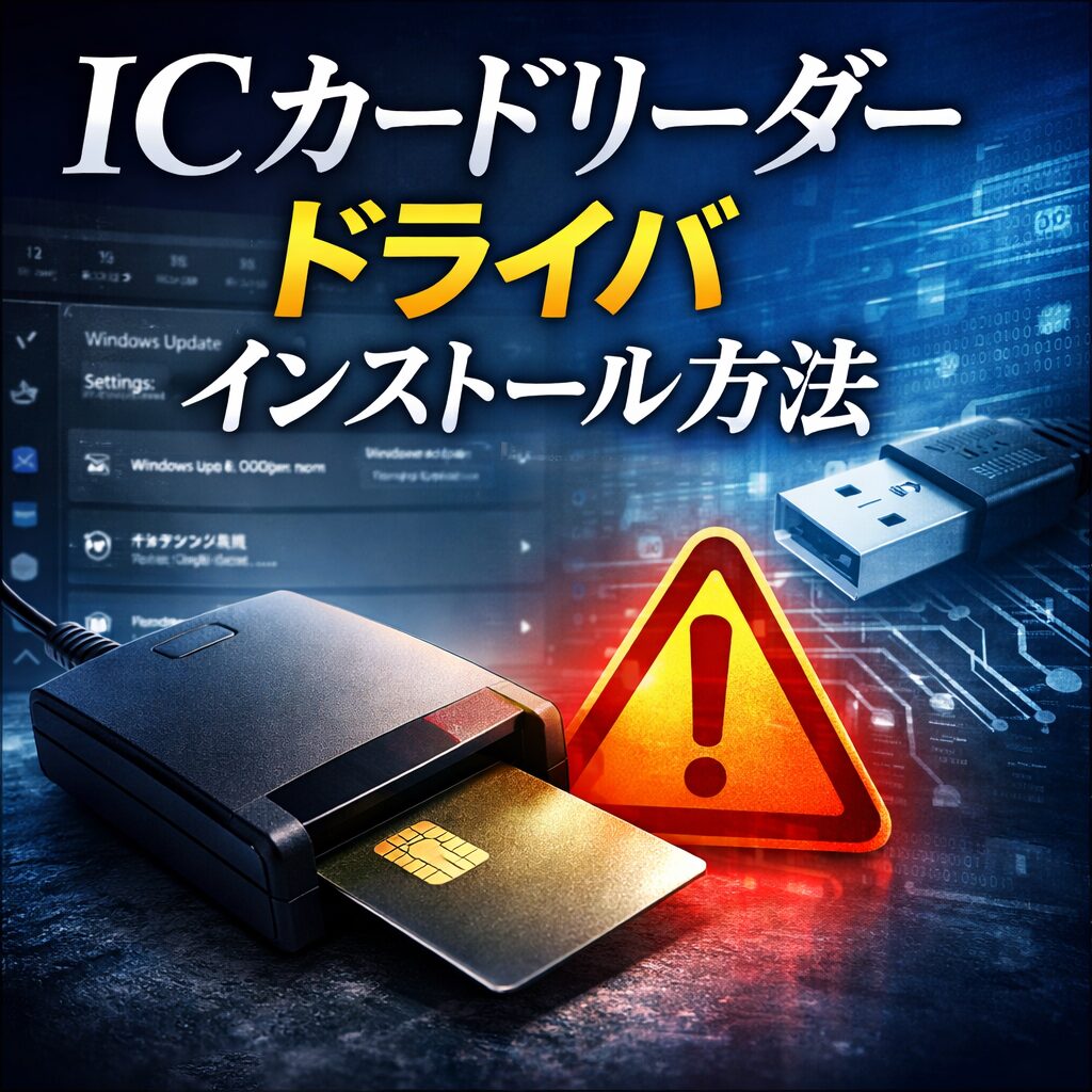 ICカードリーダーのドライバをインストールする方法｜認識しない原因と対処方法