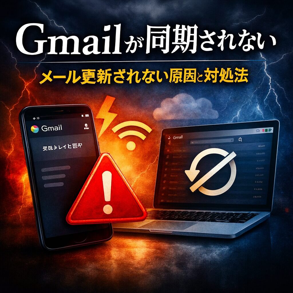 Gmailが同期されない原因｜メールが更新されない時の修正方法