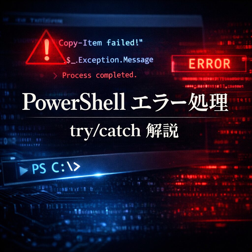 PowerShell エラー処理の基本（try catch 解説）