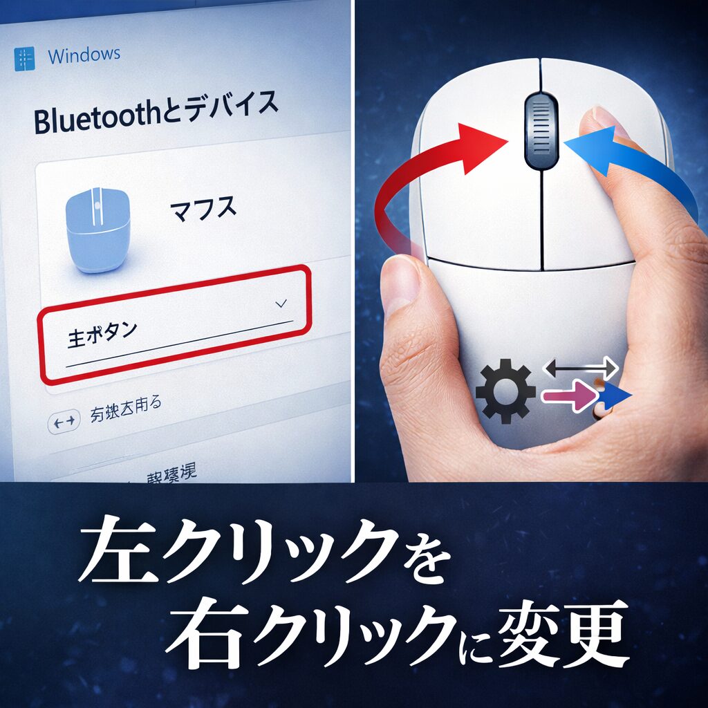 Windowsで左クリックを右クリックに変更する方法｜左利きユーザー向け設定