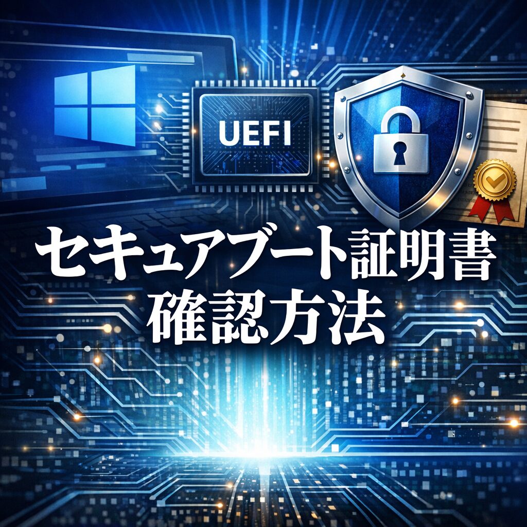 セキュアブート証明書の確認方法｜Windowsで有効状態をチェックする手順