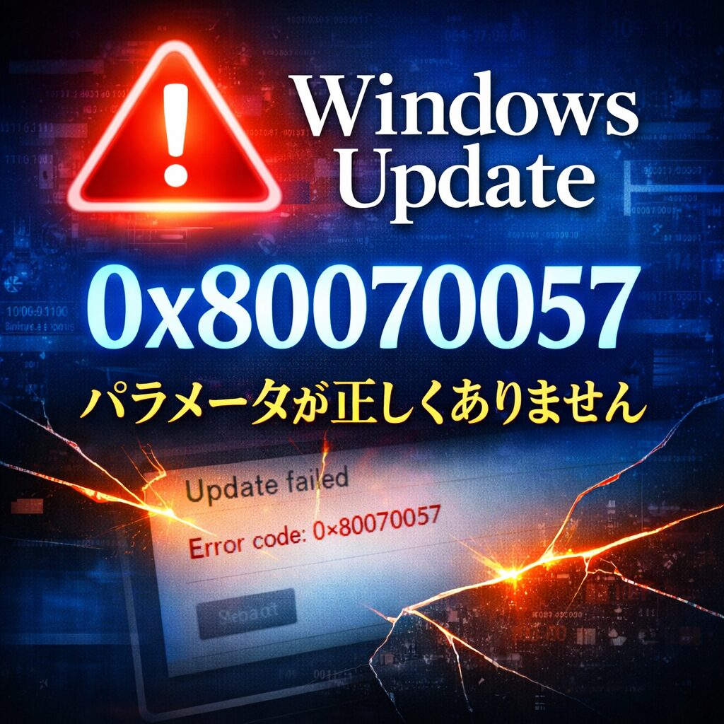 Windows Update エラー 0x80070057（パラメータが正しくありません）の原因と解決方法