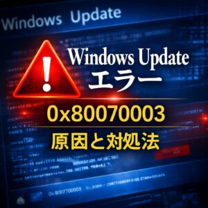 Windows Update エラー 0x80070003 の原因と対処法｜更新できないときの解決手順