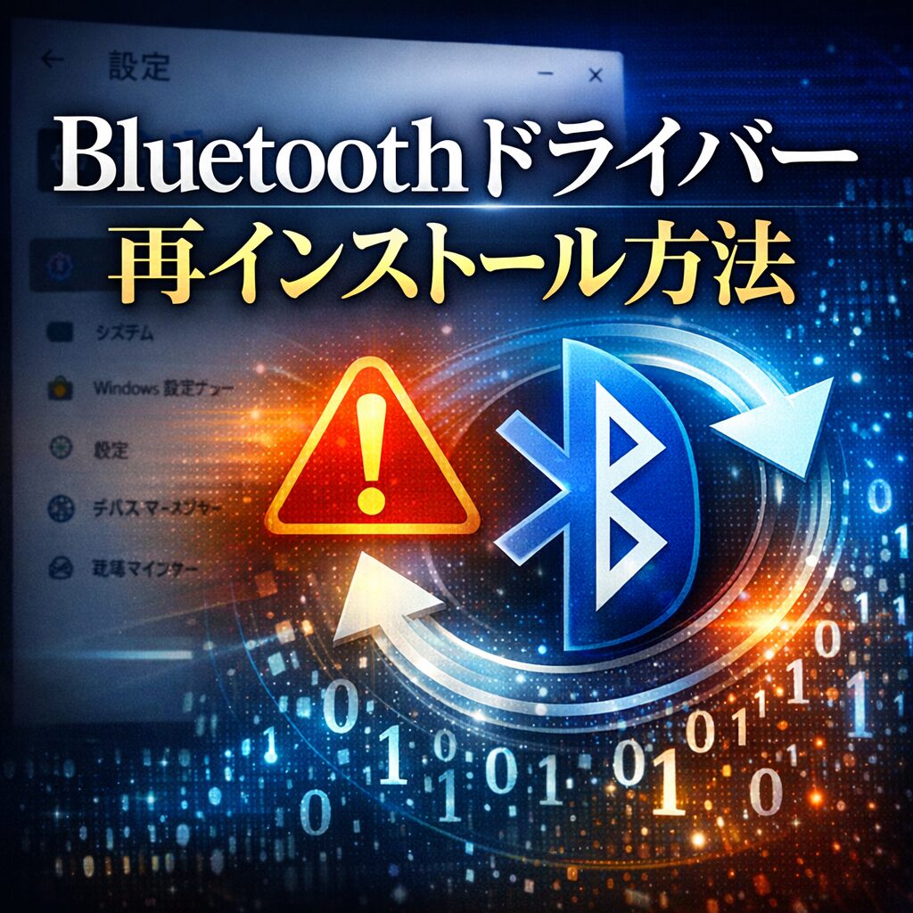 WindowsでBluetoothドライバーを再インストールする方法｜認識しない・接続できない原因と対処法