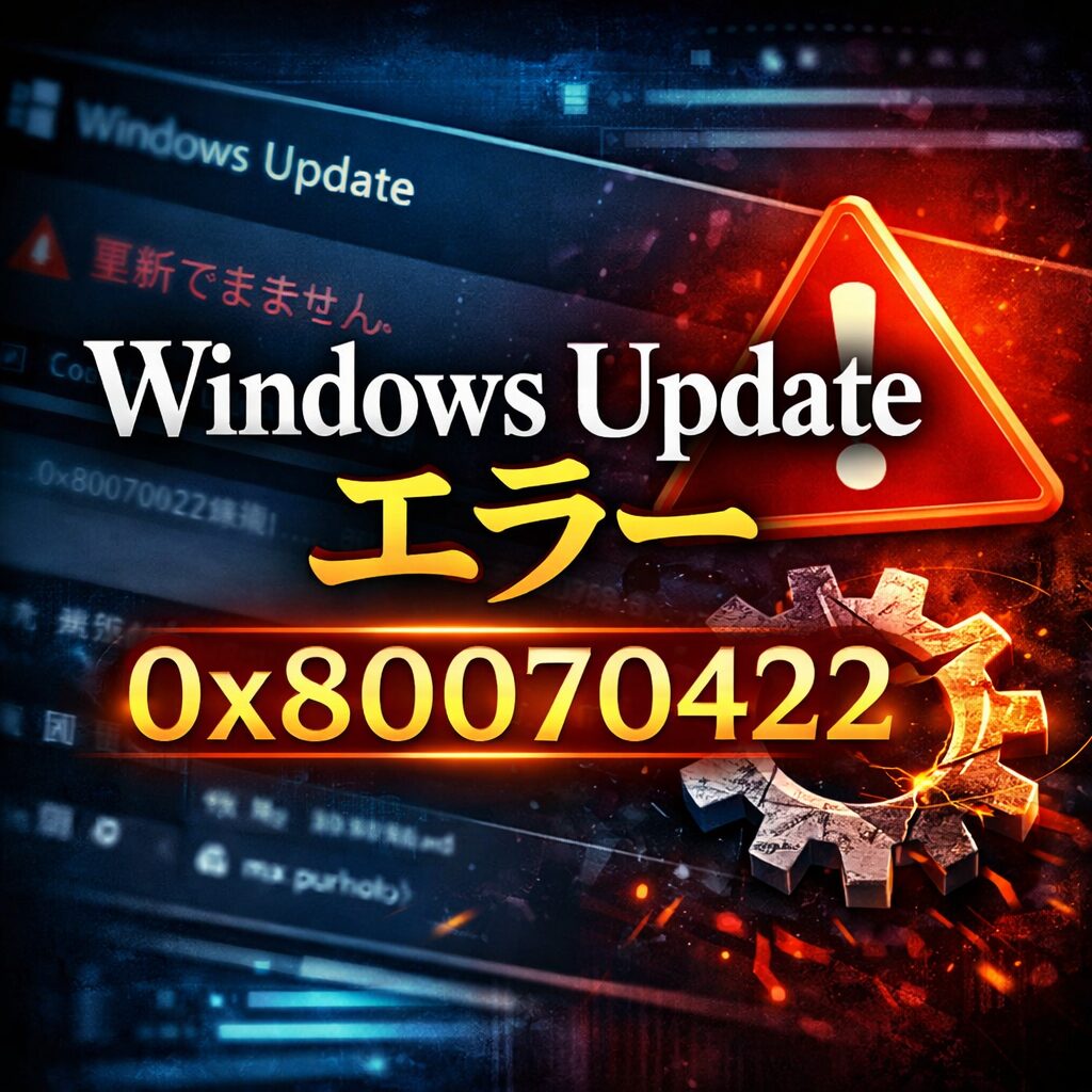 Windows Update エラー 0x80070422｜サービスが無効になっている時の修復手順